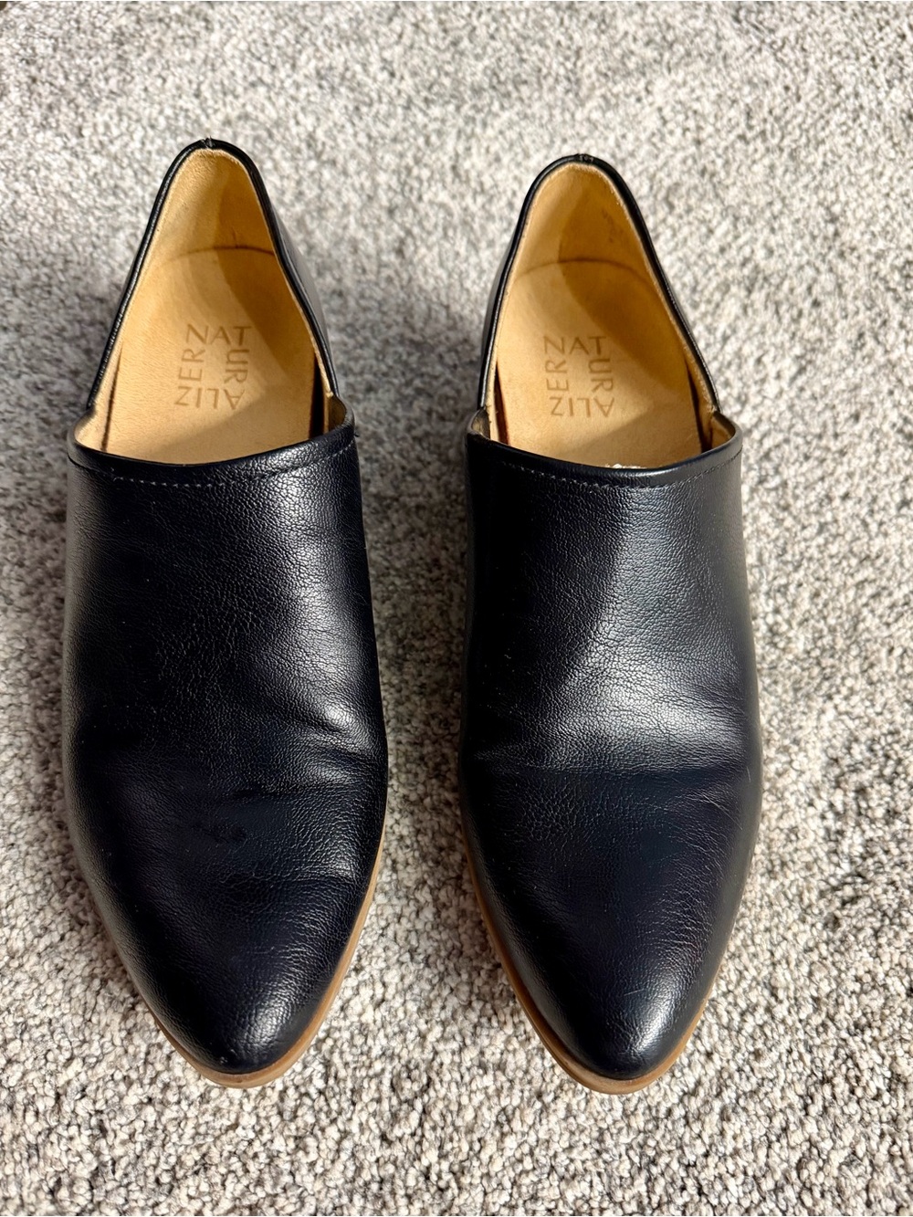 Naturalizer Black Leather Ankle Booties
